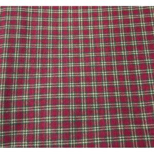 Red & Green Plaid Cotton Fabric 18x36" Craft Sewing Material